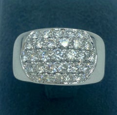 Cartier 18k white gold and 5 row diamond ring