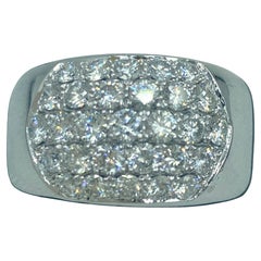 Used Cartier 18k white gold and 5 row diamond ring