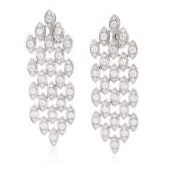 Fermagli per orecchie in oro bianco e diamanti CARTIER 18K