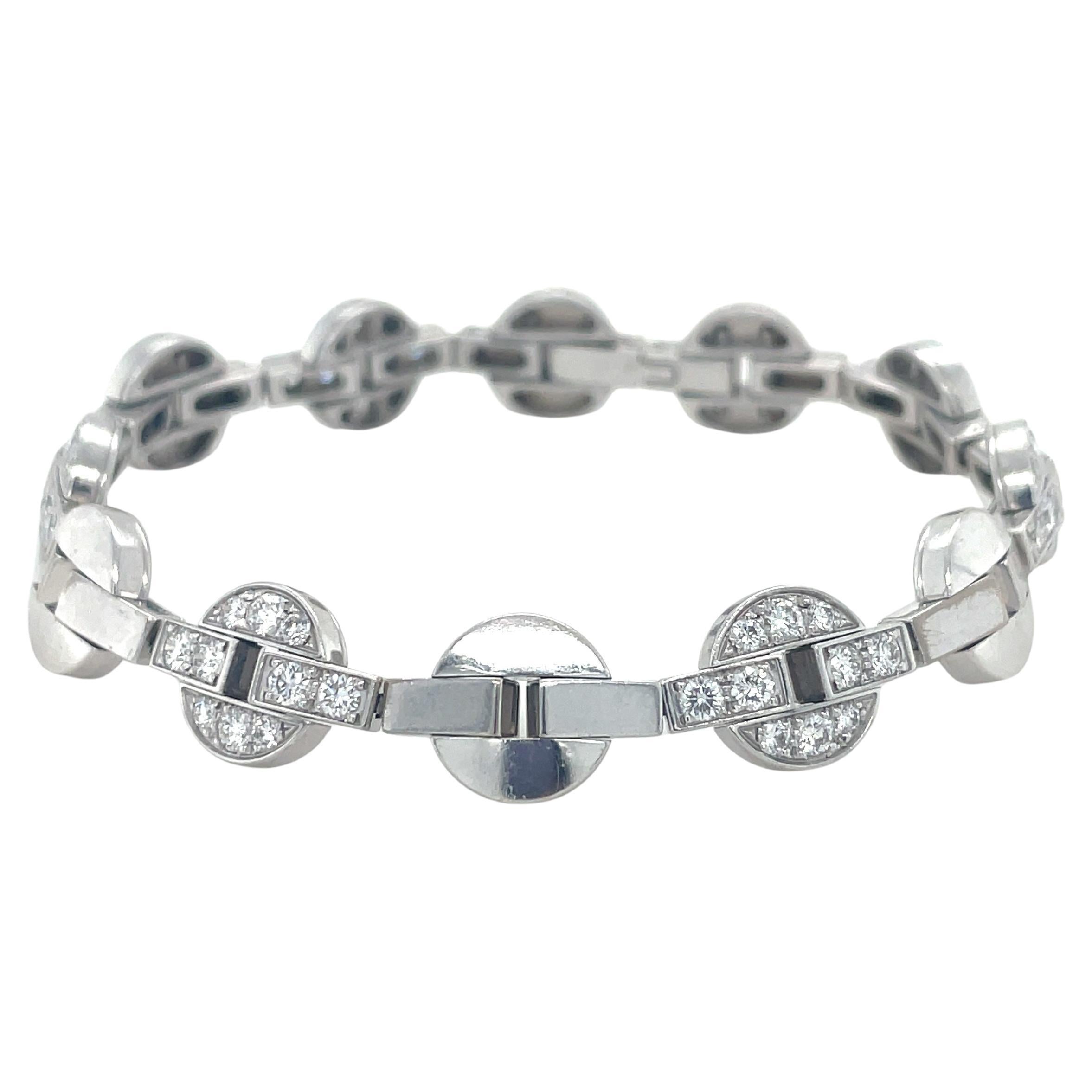 Cartier, Bracciale Himalia in oro bianco 18 carati e diamanti in vendita