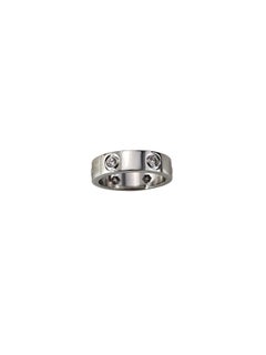 Cartier 18K White Gold and Diamond Love Ring Size 6.25 (53) #25400