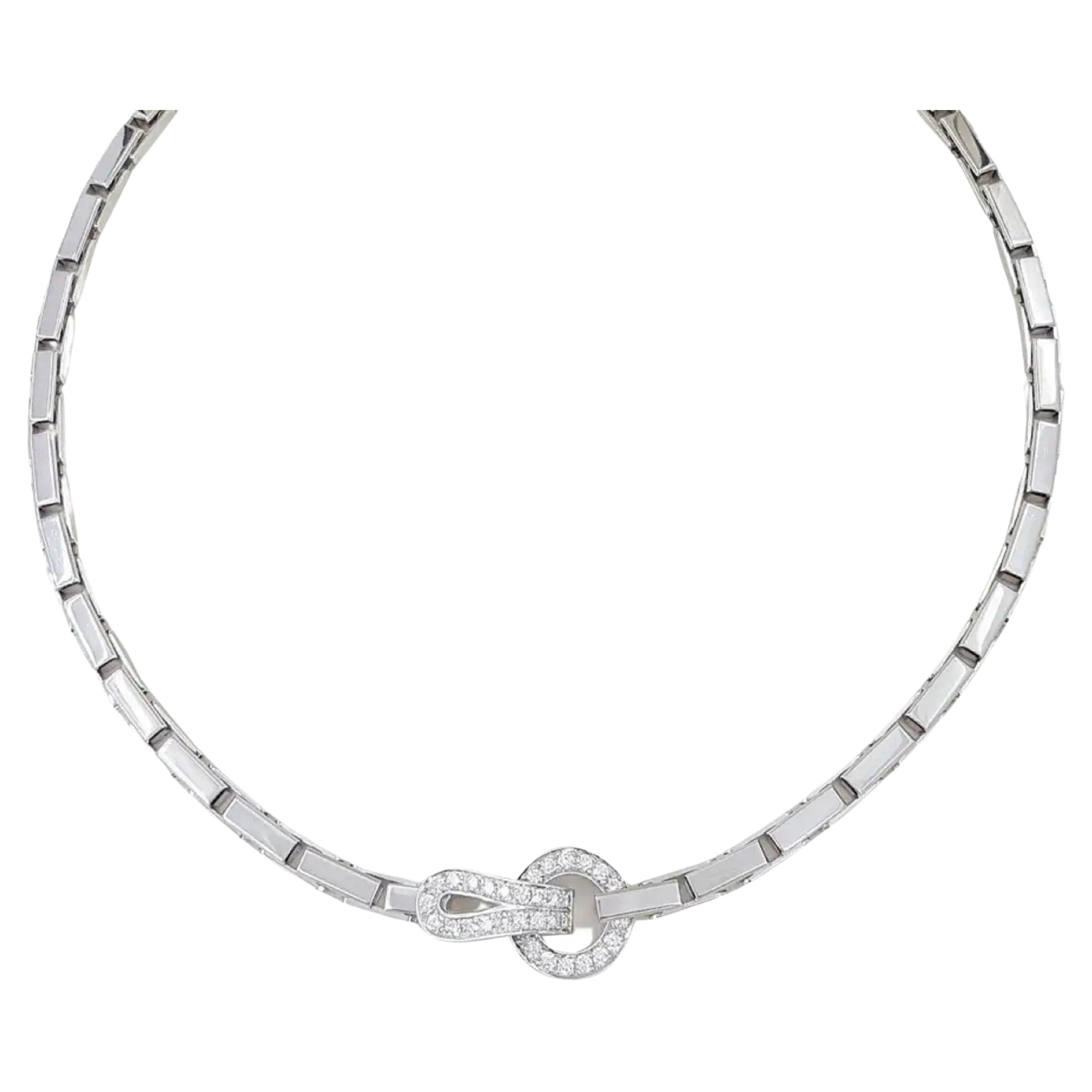 Cartier Agrafe Diamond Gold Necklace at 1stDibs cartier men necklace