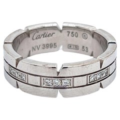 Cartier 18K White Gold and Diamond Maillon Panthére Band Ring