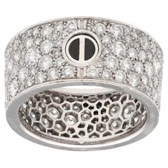 Cartier 18k White Gold and Pave Diamond "Love" Ring