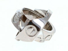 Cartier 18k White Gold Astro Love Band Ring 11.8g