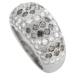 Cartier 18K White Gold Black and White Diamond Ring CA04-101123