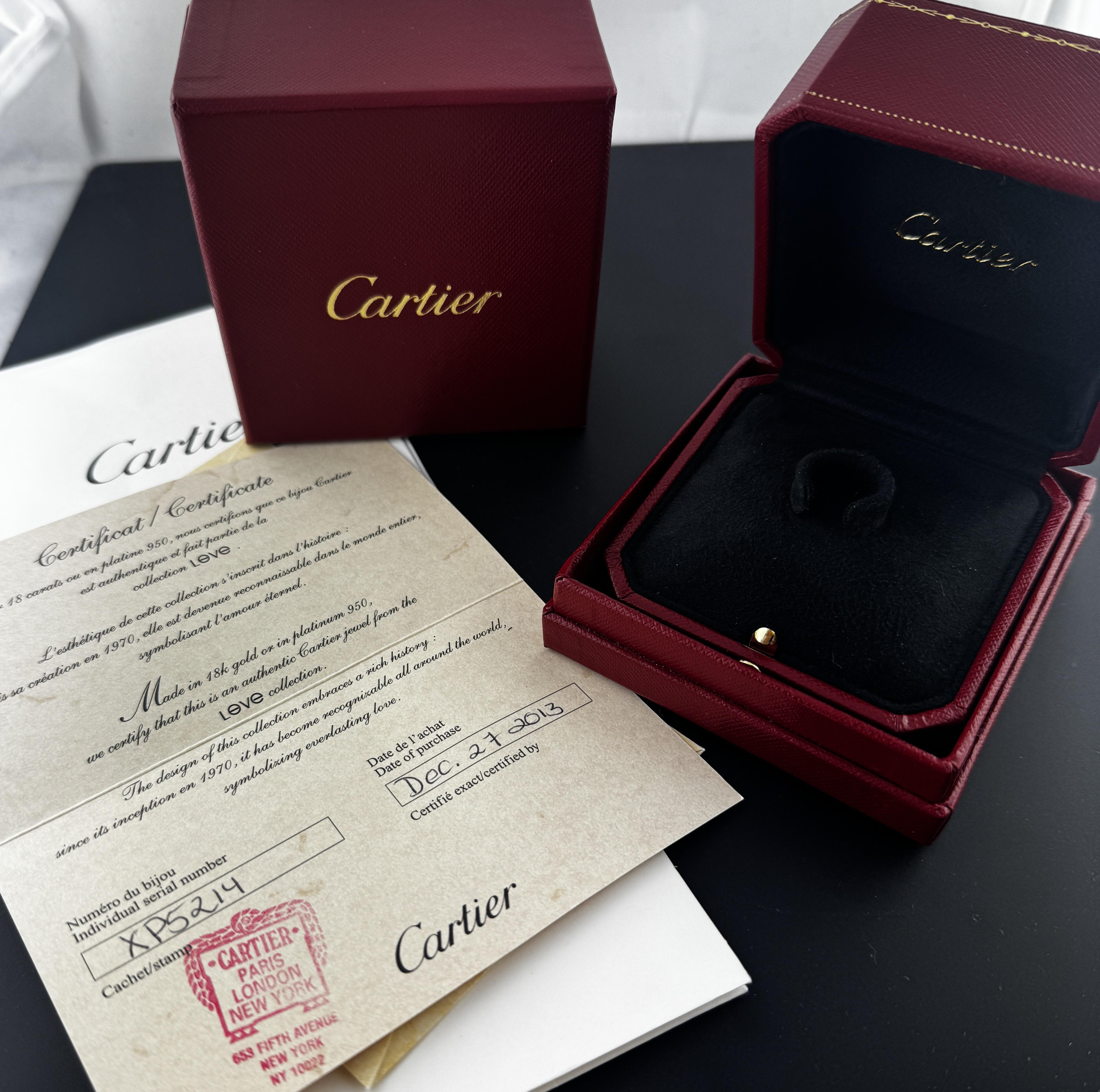 Cartier Bague Trinité en or blanc 18K et céramique noire Taille 8 Boîte/papiers #22432 en vente 4