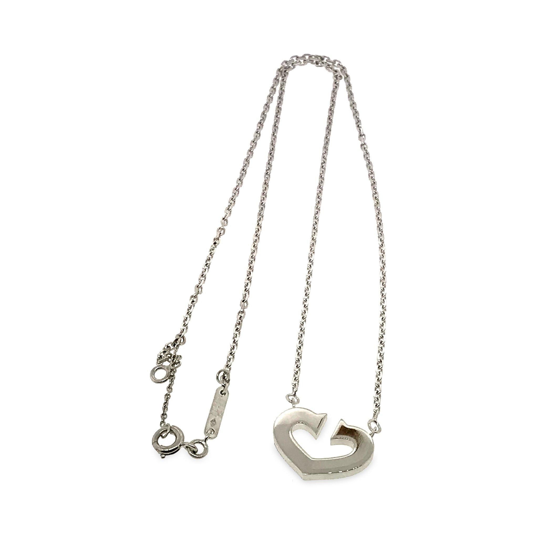 METAL TYPE: 18K White Gold
TOTAL WEIGHT: 7.2g
NECKLACE LENGTH: 16