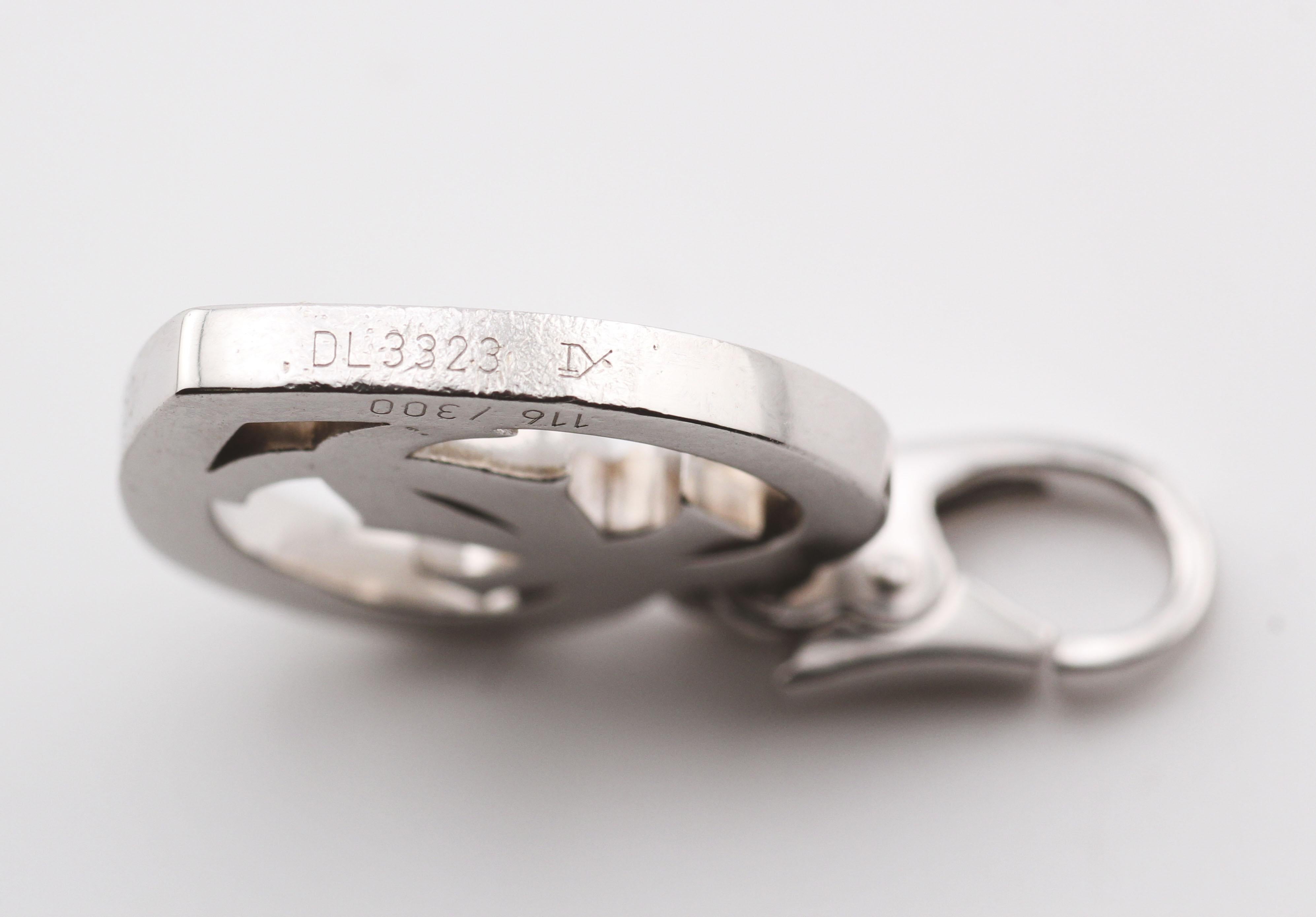 Cartier 18K White Gold C2 Logo Heart Charm Limited Edition of 300 In Good Condition In Simpsonville, SC