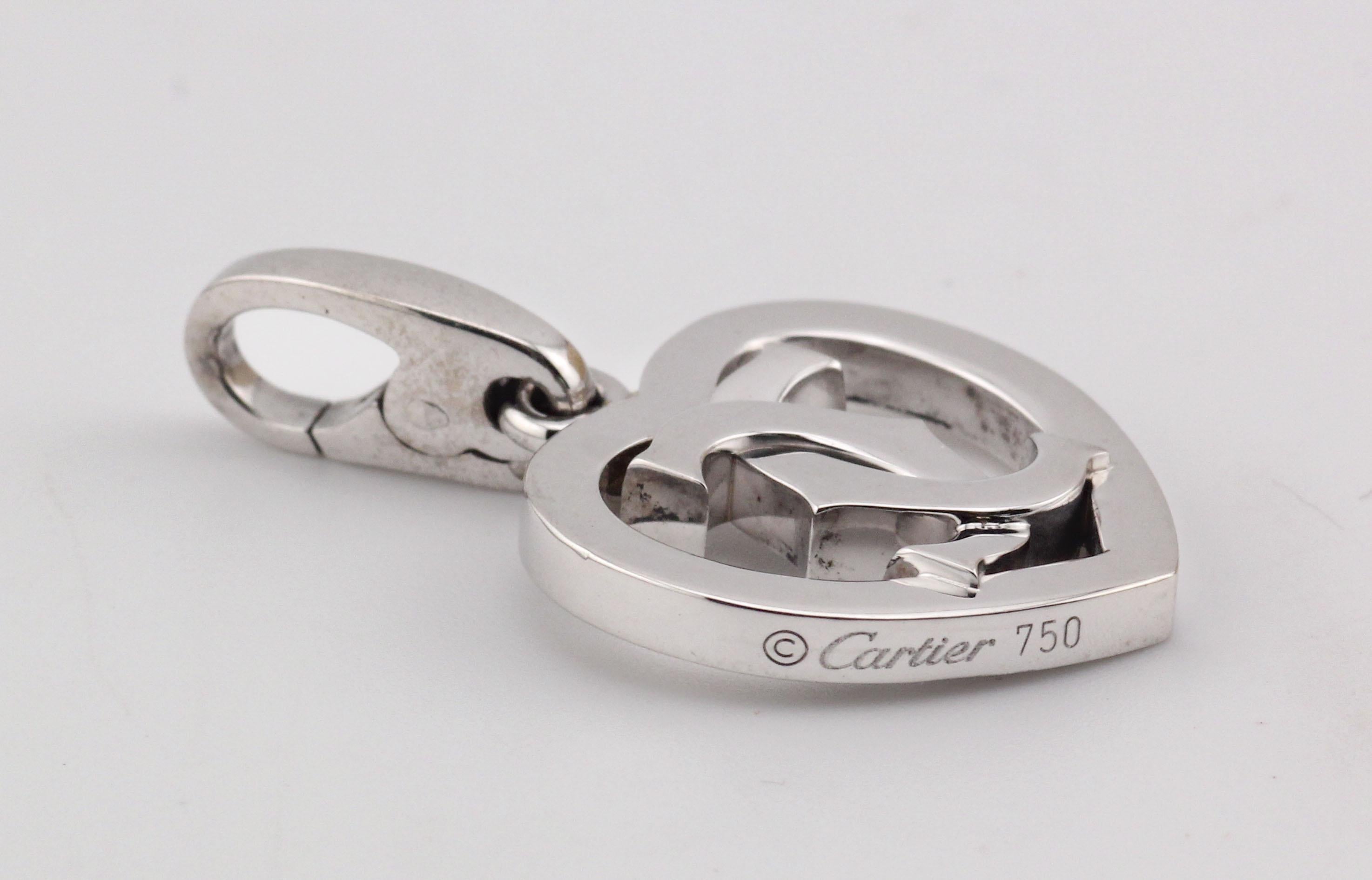 Cartier, breloque cœur C2 en or blanc 18 carats, édition limitée de 300 exemplaires Unisexe en vente