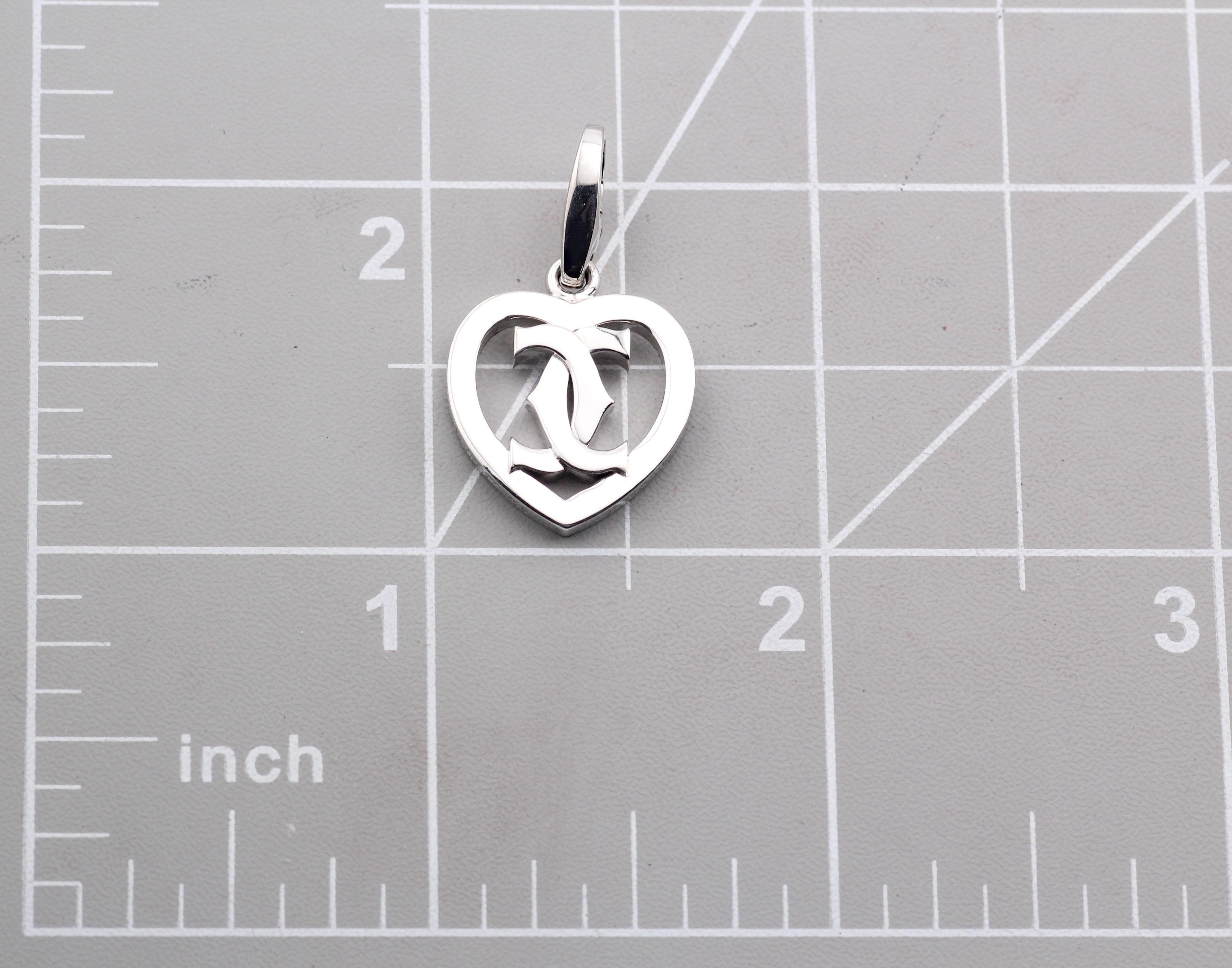 Cartier, breloque cœur C2 en or blanc 18 carats, édition limitée de 300 exemplaires en vente 2