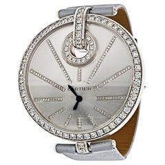 Cartier 18k White Gold Captive Ladies Diamond Dial Wristwatch