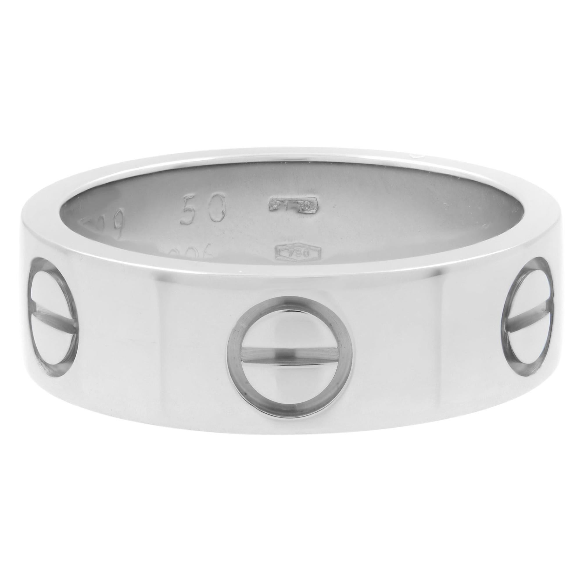 Cartier 18k White Gold Classic Love 