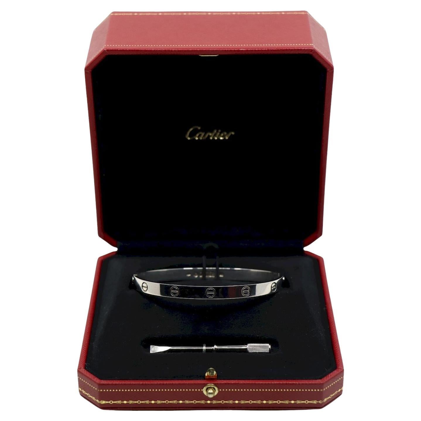 Cartier 18K White Gold Classic Model LOVE Bracelet