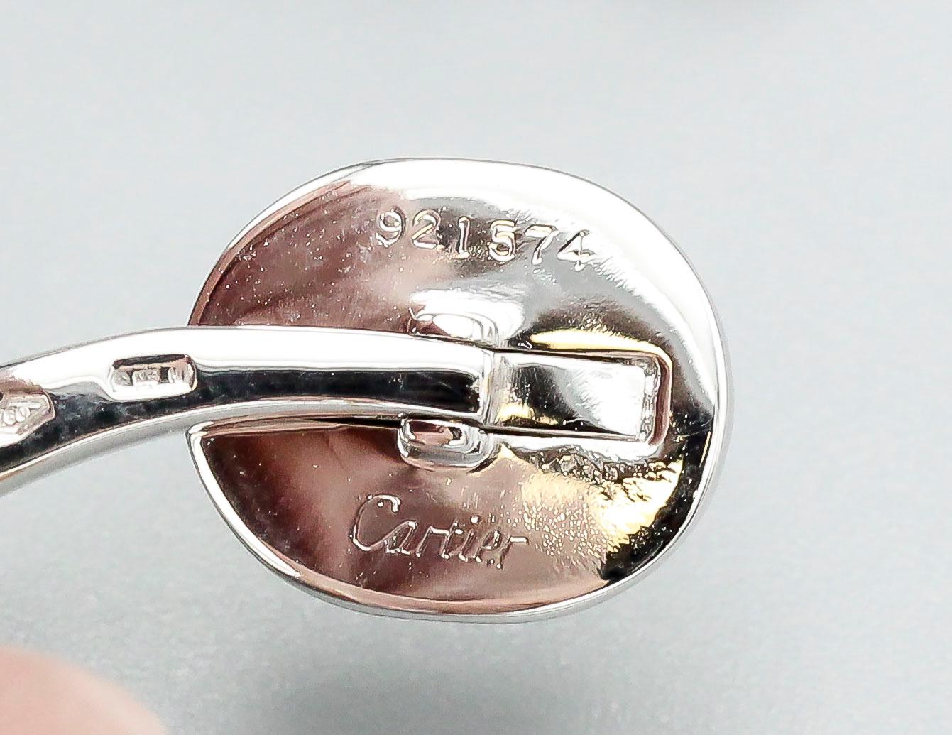 Cartier 18 Karat White Gold Computer Key Cufflinks In Good Condition In New York, NY