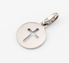 Cartier 18K White Gold Cross Charm Pendant