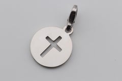 Cartier 18K White Gold Cross Charm Pendant