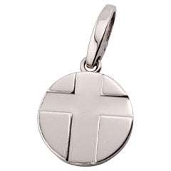 Cartier 18K White Gold Cross Charm Pendant