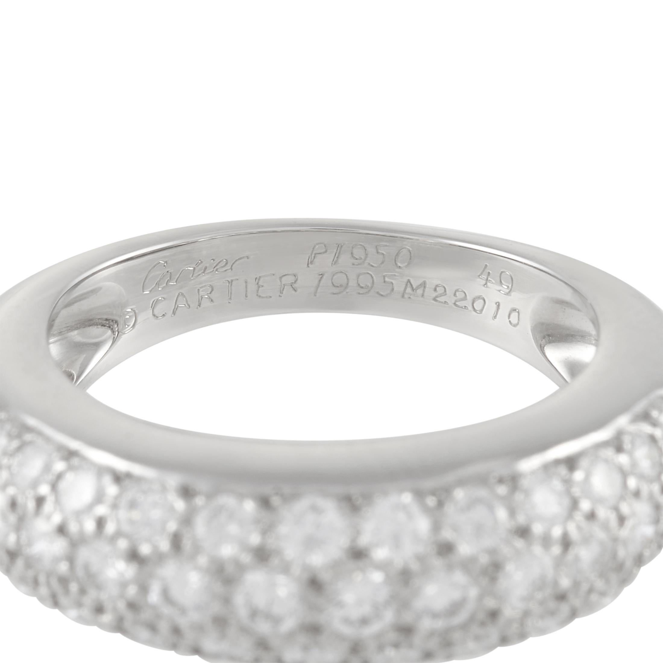 Women's Cartier 18K White Gold Diamond Band Ring