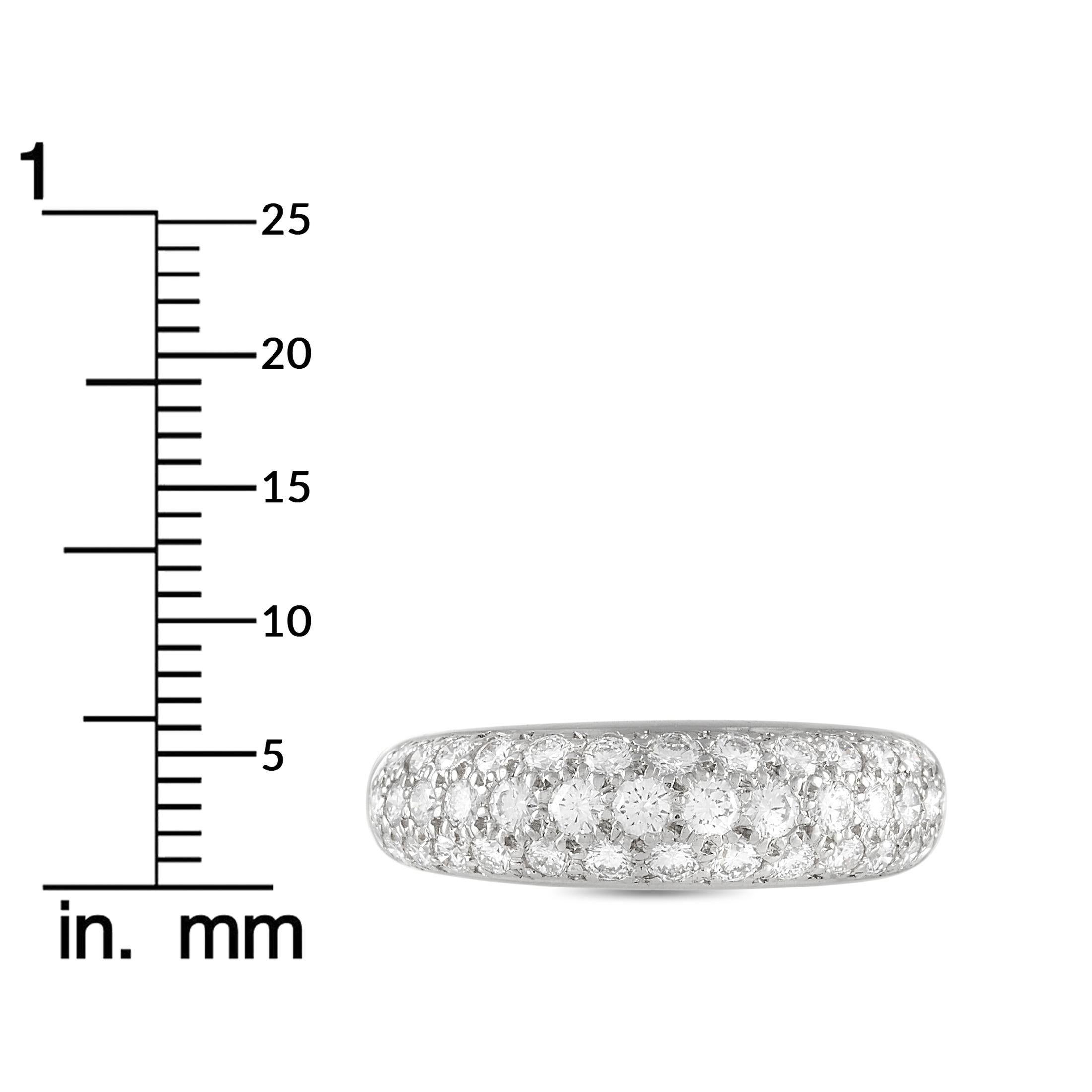 Cartier 18K White Gold Diamond Band Ring 1