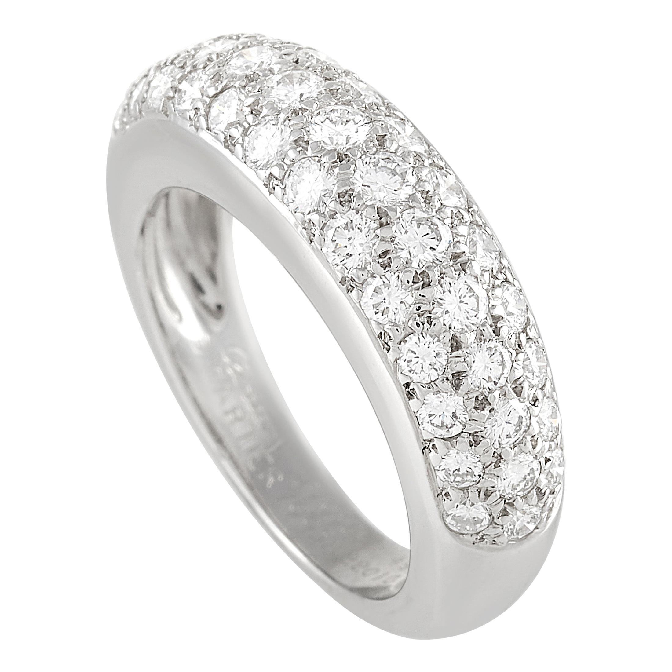 Cartier 18K White Gold Diamond Band Ring