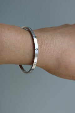 Cartier 10 Diamond Love Bracelet 18K White Gold Small Model