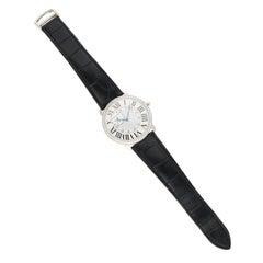 CARTIER 18K White Gold Diamond Dial and Bezel Ronde Louis Cartier 42mm Watch