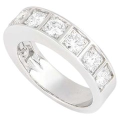Cartier 18k White Gold Diamond Half Eternity Ring, 1.35ct, France