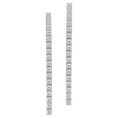 Cartier: 18 Karat Weißgold Diamant-Lanieres-Ohrringe