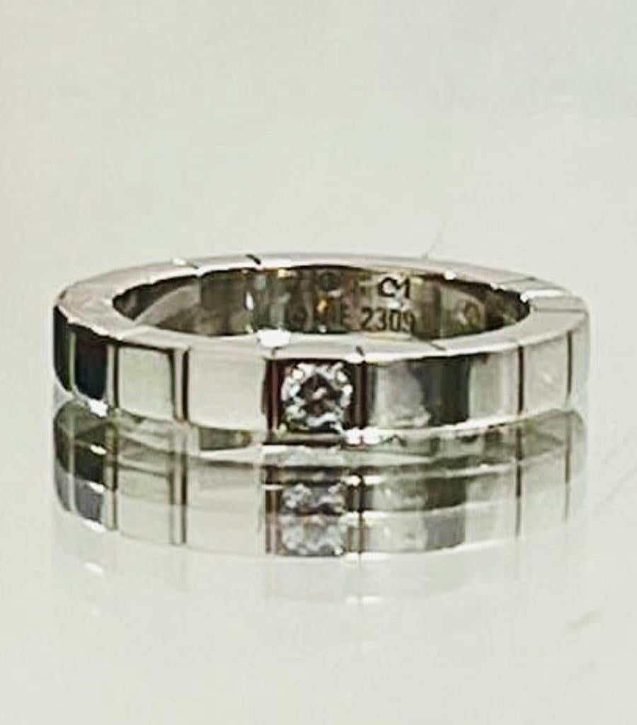 Cartier 18K White Gold & Diamond Lanieres Ring

Iconic ring with a single 0.06ct brilliant white diamond.

Size - 48EU

Condition - Very Good (Light srcatches)

Composition - 18K White Gold, Diamond

Comes With - A Non Branded Box