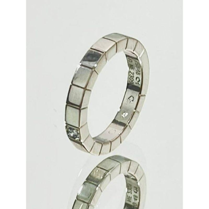 Women's Cartier 18K White Gold & Diamond Lanieres Ring For Sale