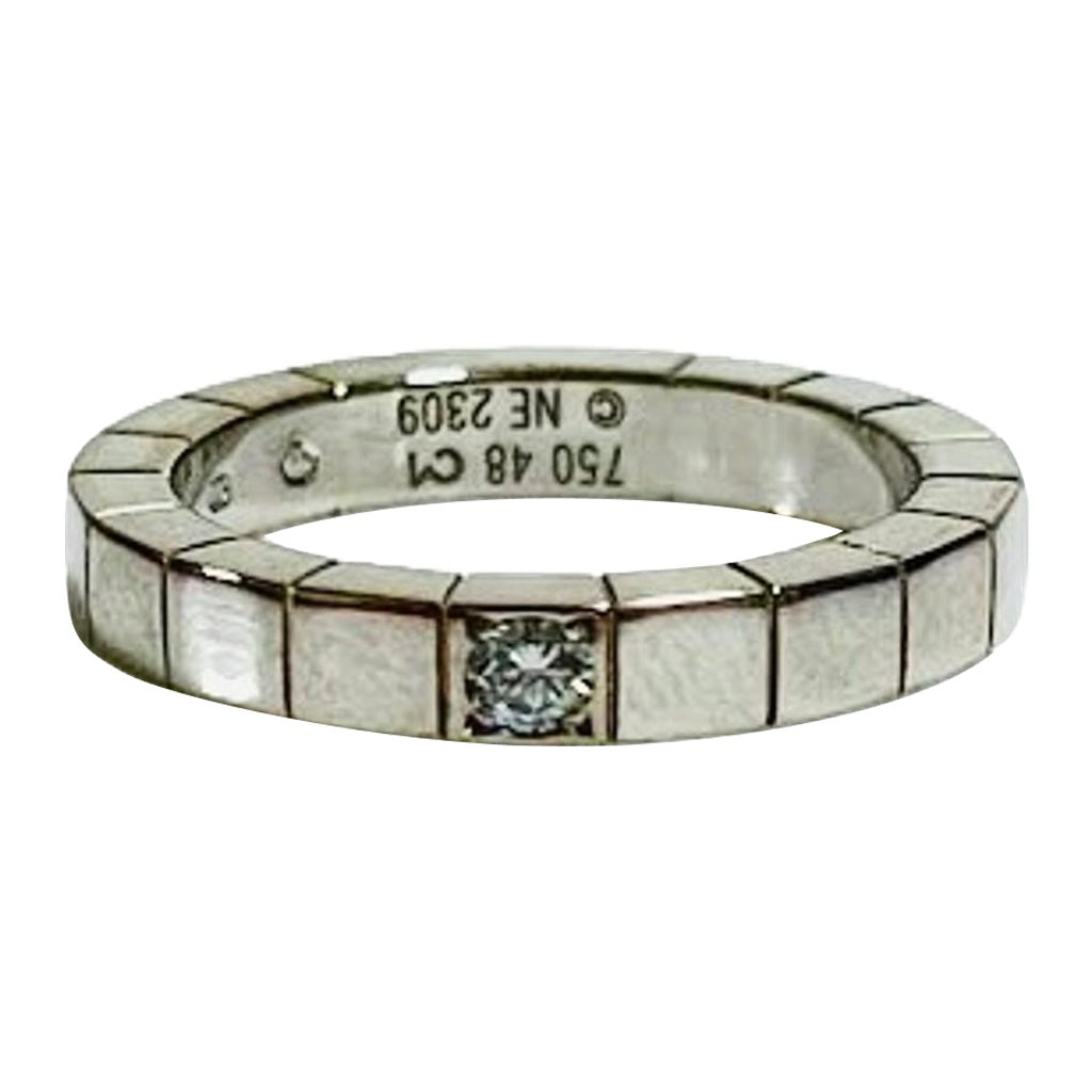 Cartier Lanieres-Ring aus 18 Karat Weißgold mit Diamanten