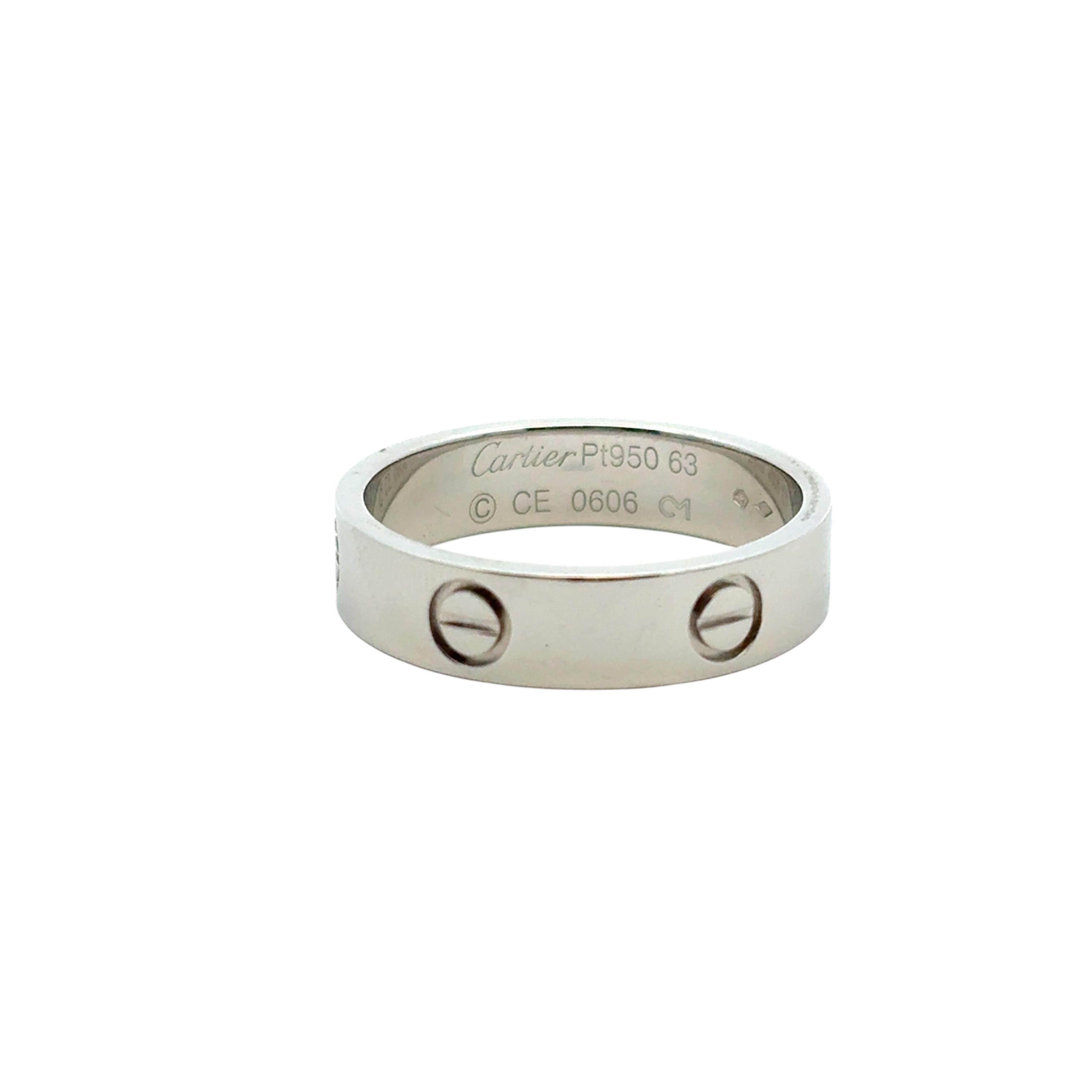 da uomo o donna Anello Love Band con diamante in oro bianco 18 carati di Cartier in vendita