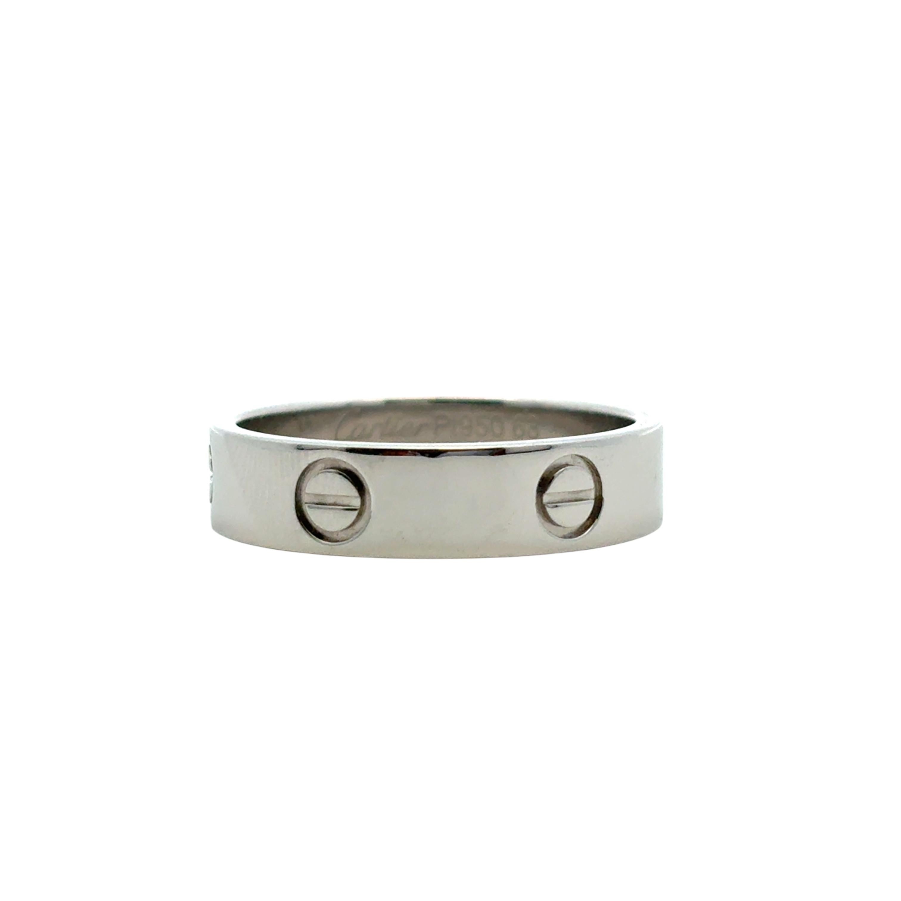 Anello Love Band con diamante in oro bianco 18 carati di Cartier in vendita 2