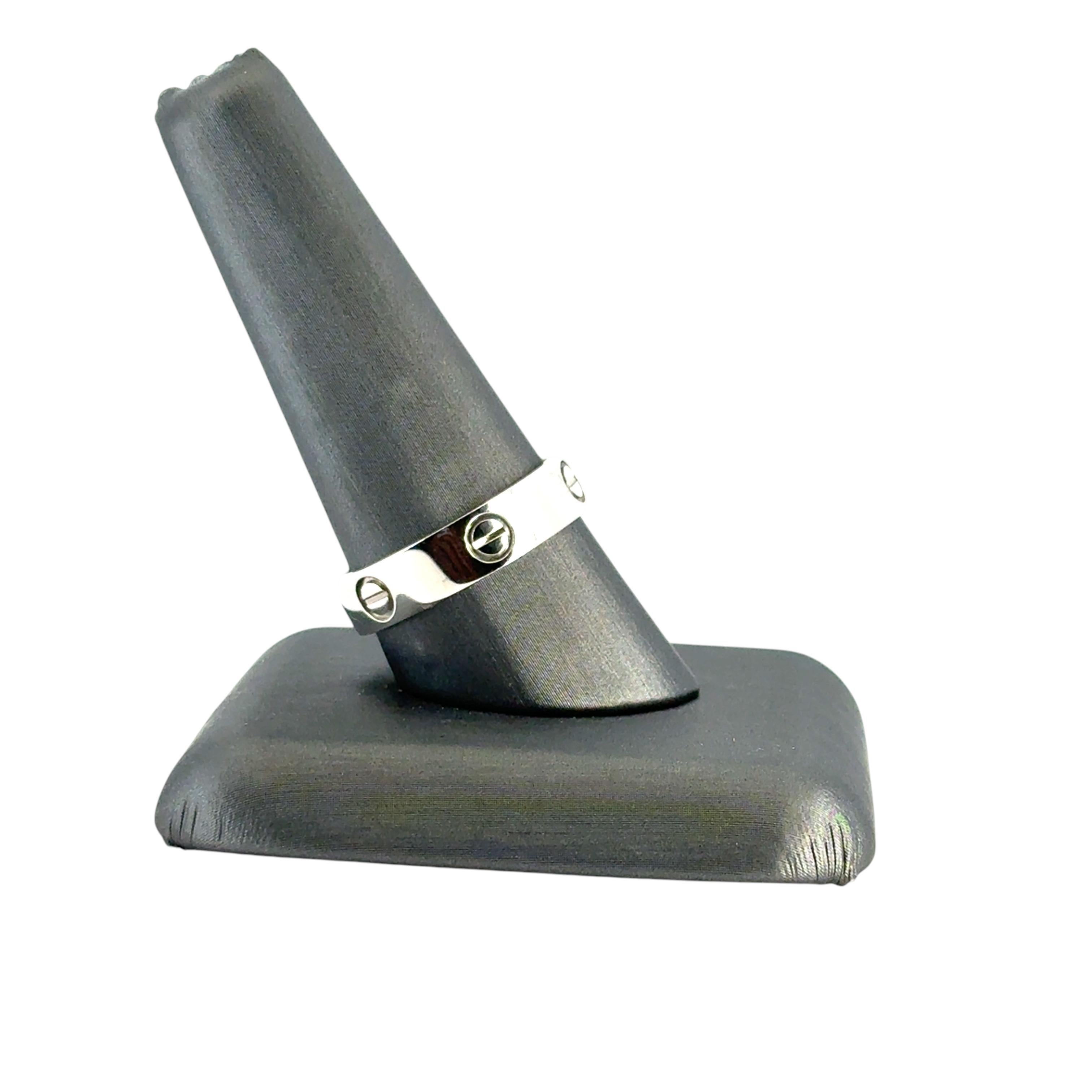 Anello Love Band con diamante in oro bianco 18 carati di Cartier in vendita 5