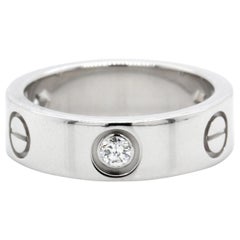 Cartier 18 Karat White Gold Diamond Love Ring