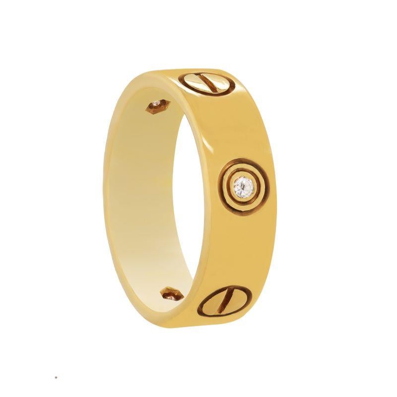 Round Cut Cartier 18K White Gold Diamond Ring For Sale