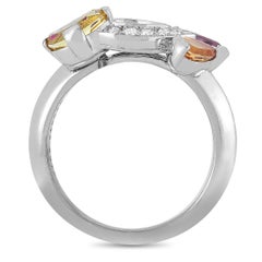 Cartier 18 Karat Gold Diamond, Ruby, Tourmaline, Citrine and Imperial Topaz Ring