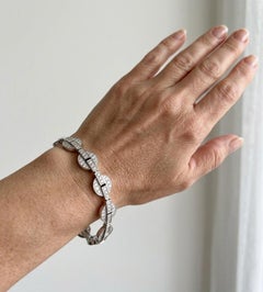 Cartier 18K White Gold Diamond Tennis Bracelet, 4.25 Carats