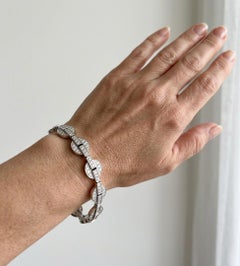 Cartier 18K White Gold Diamond Tennis Bracelet, 4.25 Carats