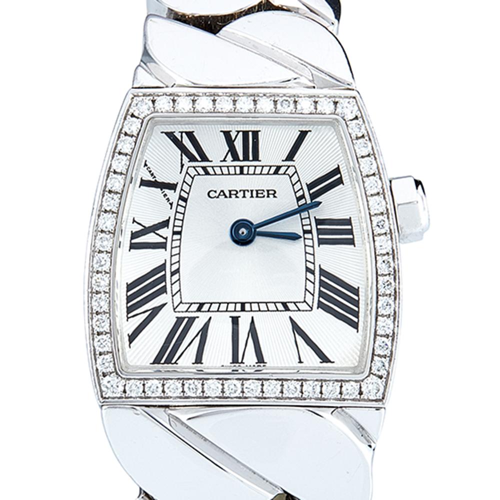 Contemporary Cartier 18k White Gold Diamonds La Dona De Cartier Women's Wristwatch 22 mm