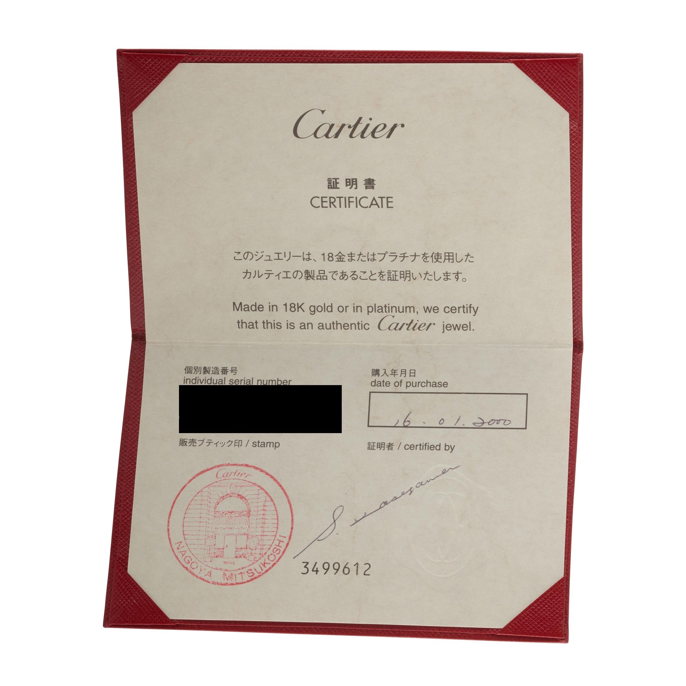 Cartier 18 Karat White Gold Double C-Ring 1