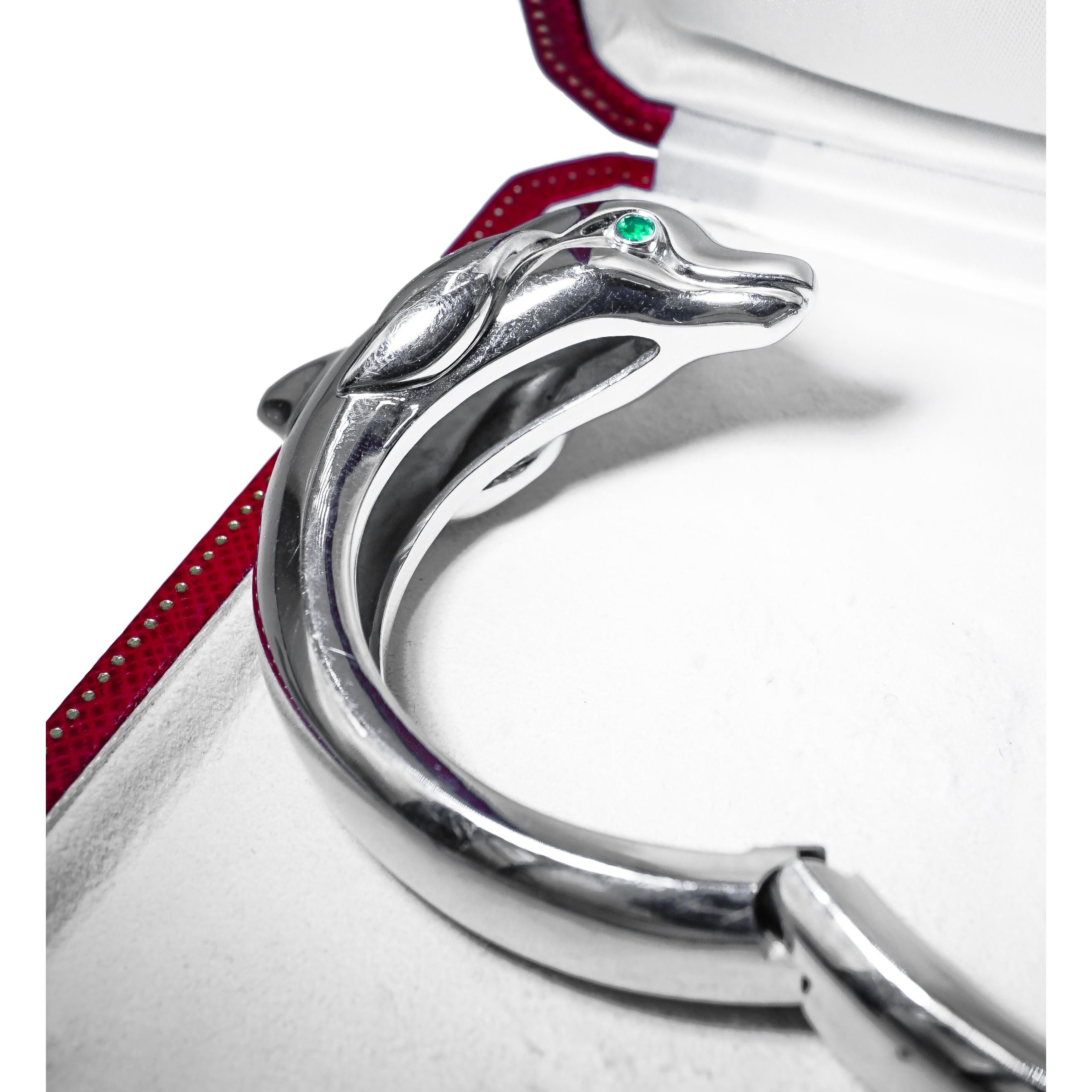 Contemporary Cartier 18 Karat White Gold Doubled Headed Dolphin