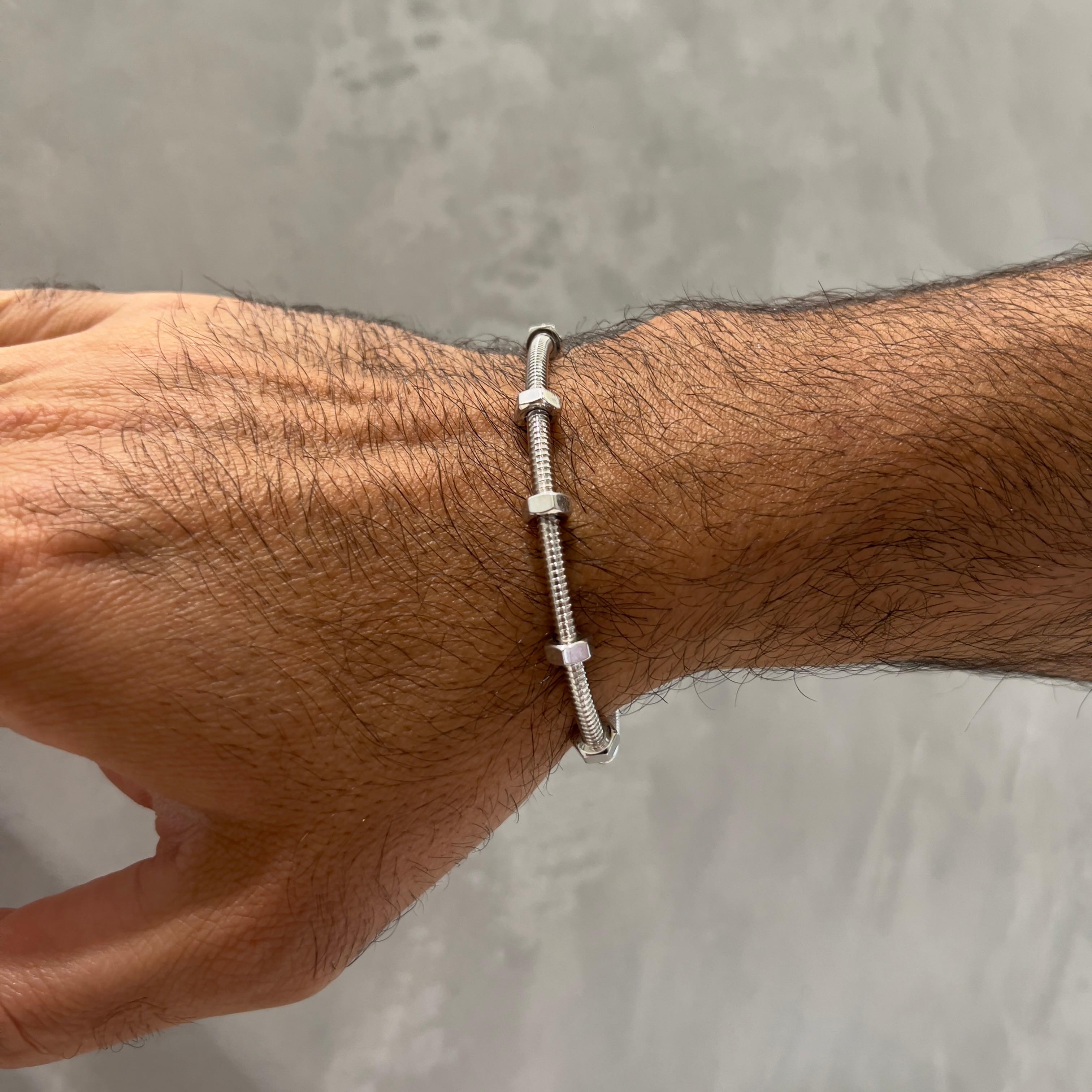 Cartier Bracelet Ecrou De Cartier en or blanc 18k, taille 19 4