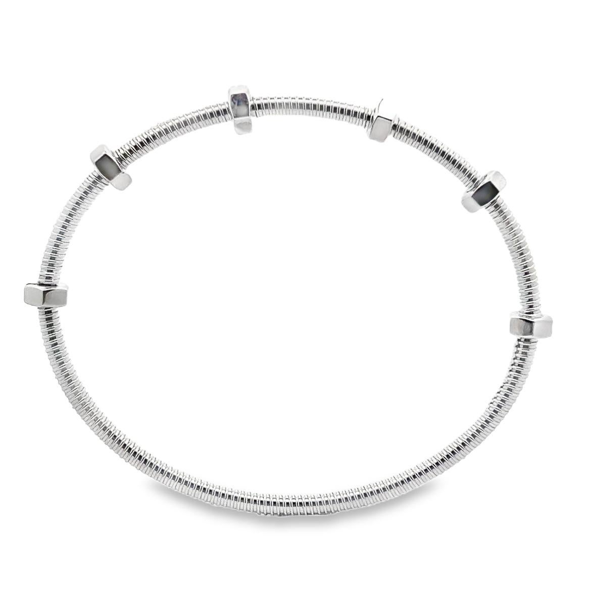 Mouvement esthétique Cartier Bracelet Ecrou De Cartier en or blanc 18k, taille 19