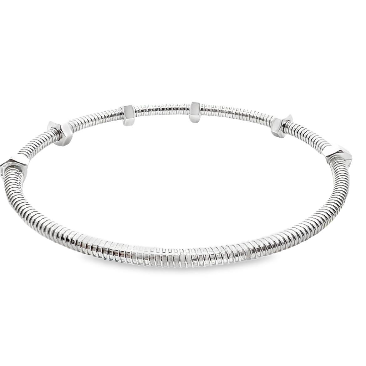  Cartier Bracelet Ecrou De Cartier en or blanc 18k, taille 19 Unisexe 