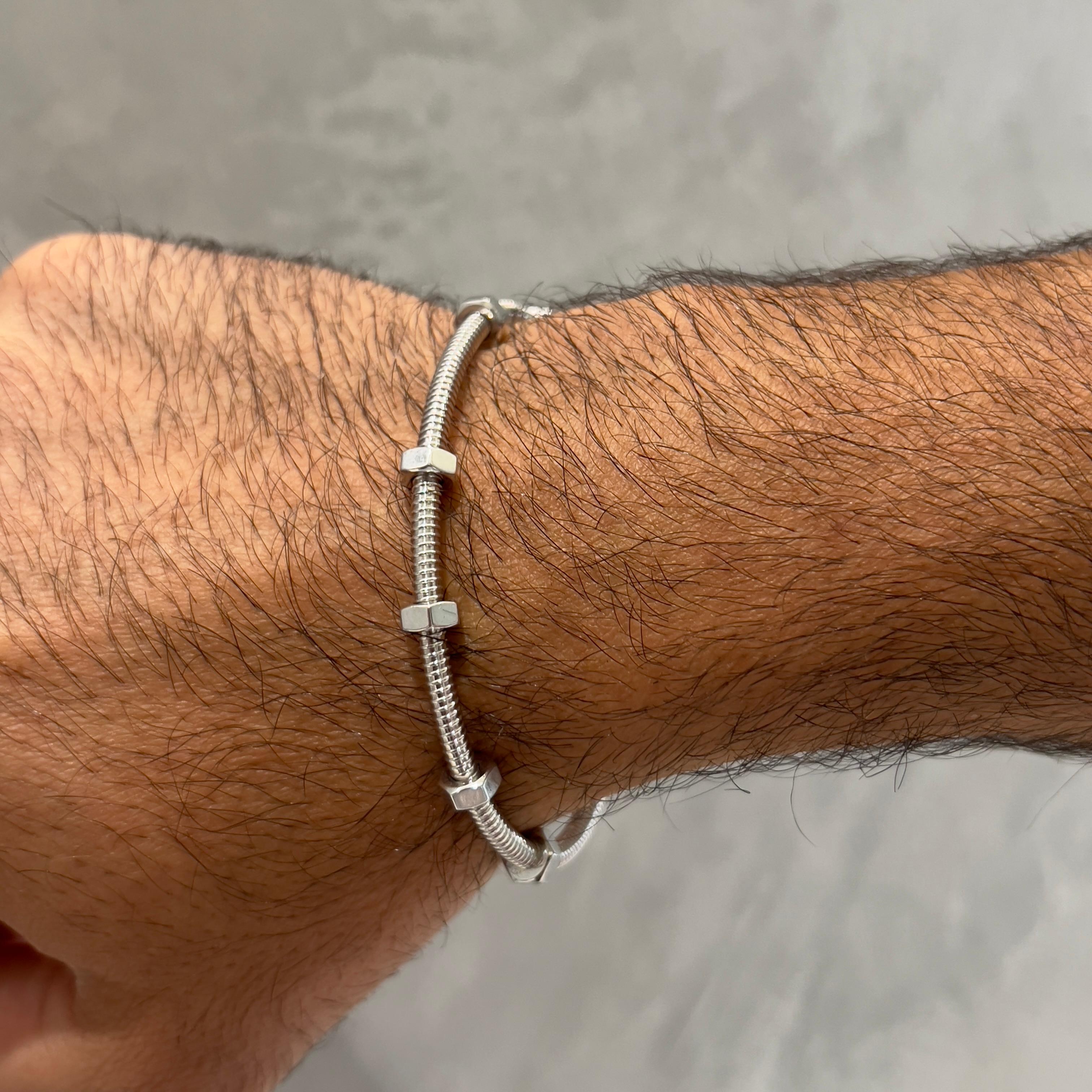 Cartier Bracelet Ecrou De Cartier en or blanc 18k, taille 19 3