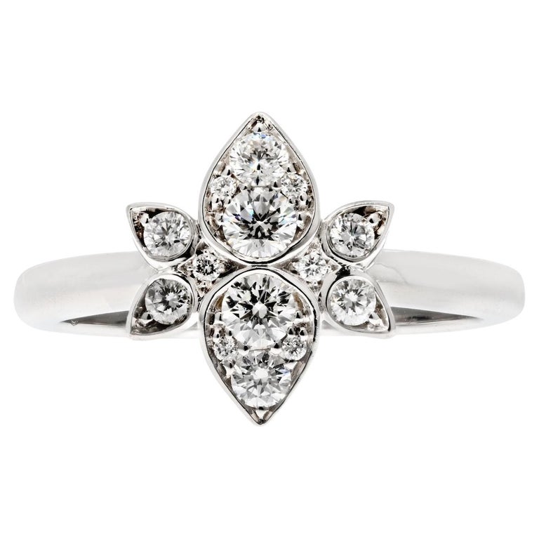 Cartier Bague Inde Mystérieuse en or blanc 18k avec diamants En