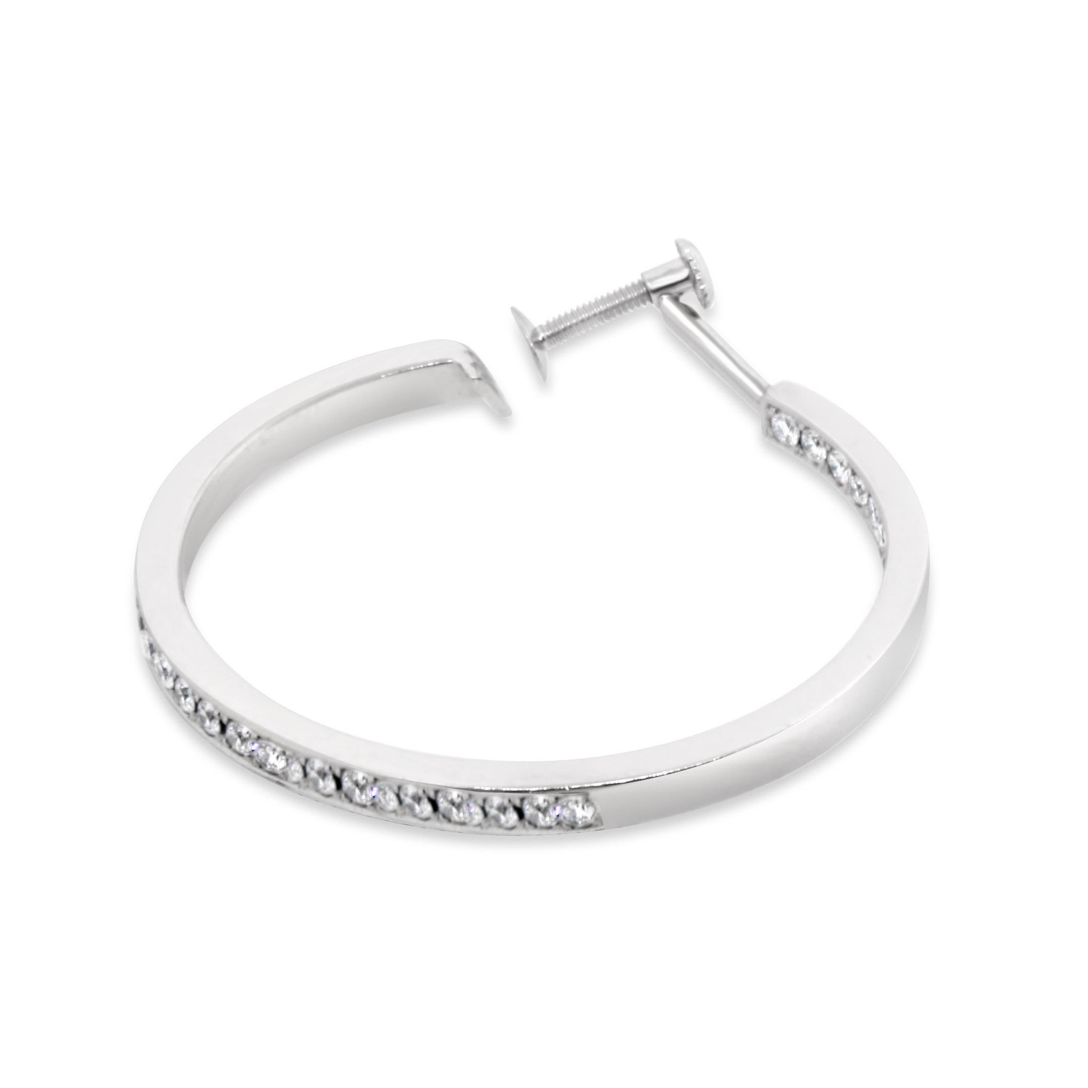 Orecchini a cerchio con diamanti Inside-Out in oro bianco 18 carati Cartier 2