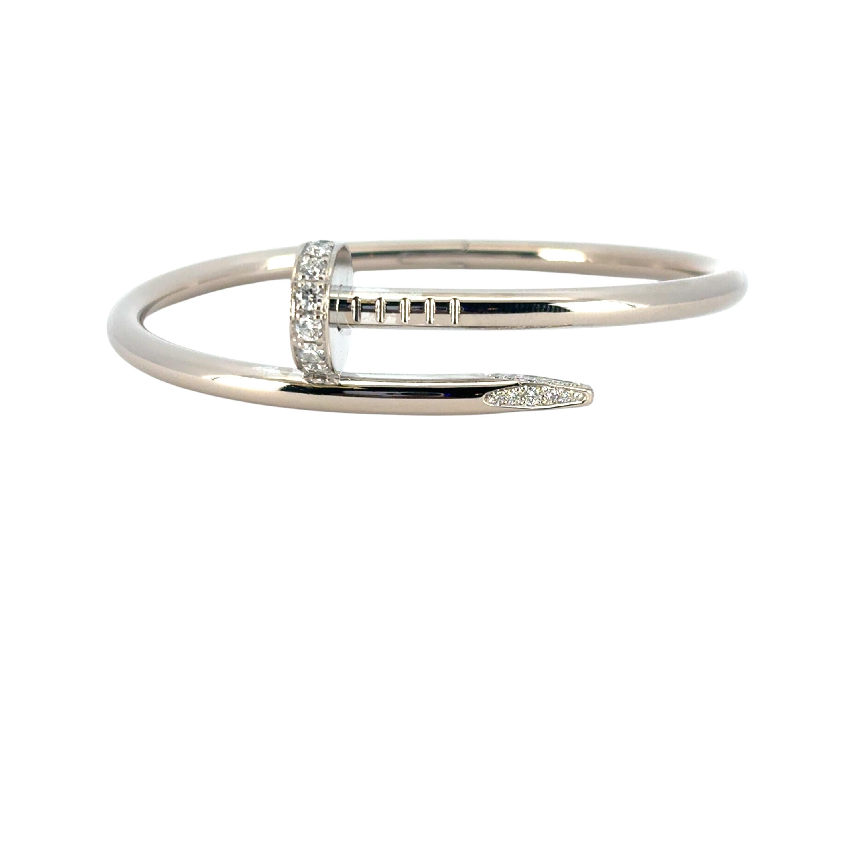 Pulsera Cartier de oro blanco de 18 quilates Just Un Clou (Uña) en venta 7